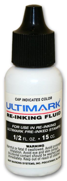 Ink Refill for Pre-Inked Stamps - Black