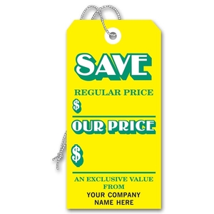 Large Yellow Price Tags