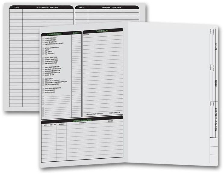 Grey real estate folders