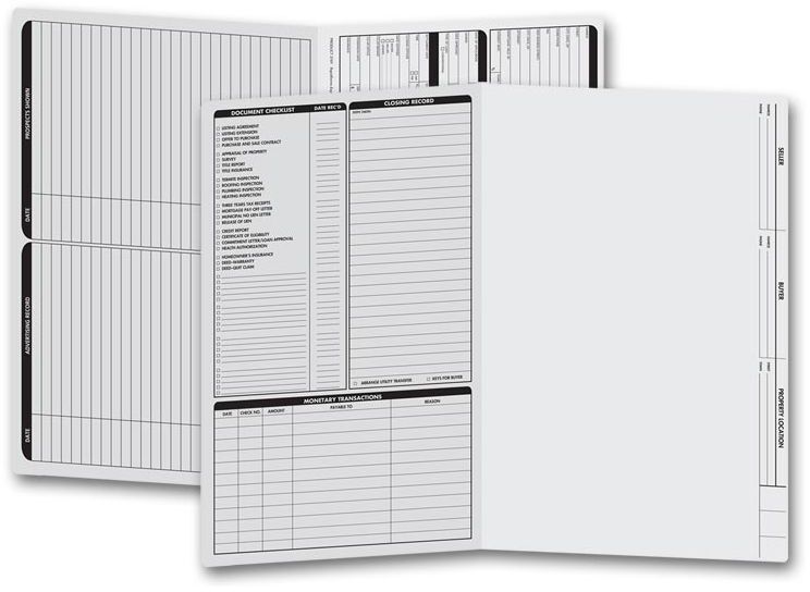 Gray real estate folders- legal size