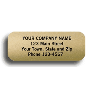 Gold Foil Labels, Rounded Corners