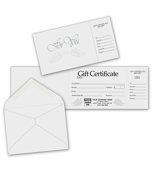 Custom Gift Certificates-Gray & Silver