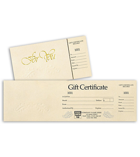 Gift Certificate- Ivory and Gold