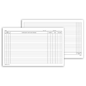 1140, Continuation Exam Records, Card Style, with Account Re