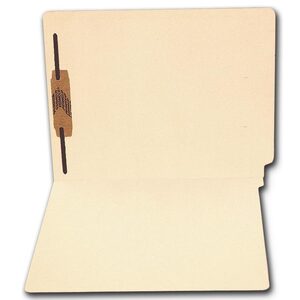 1344, End Tab Full Cut Manila Folder, 11 pt, One Fastener