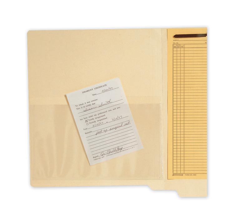  Transparent Top Load File Pockets