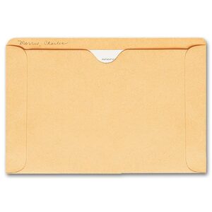 1419, Straight Tab Card File Pocket, 5 1/2 x 8 1/8, Buff