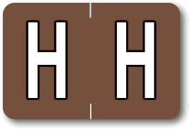 Alpha Labels - Sycom/Barkley Compatible Labels - Letter H