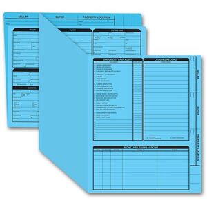 Blue Real Estate Listing Folders