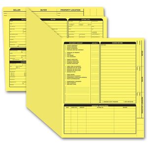 Yellow real estate folders