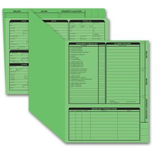 Green real estate folders