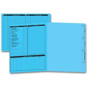 Blue real estate folders