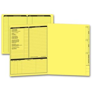 Yellow real estate folders