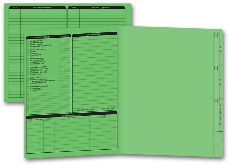 Green real estate folders