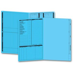 Blue real estate folders, legal size