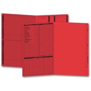 Red real estate folders, legal size