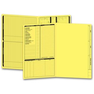 Yellow real estate folders, legal size