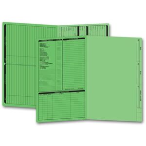 Green real estate folders, legal size