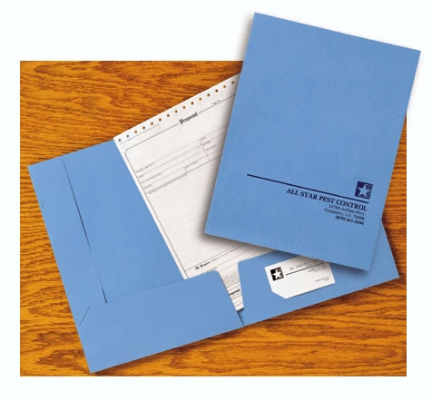 Custom Presentation Folders - Light Blue