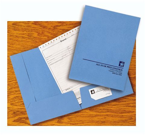 Custom Presentation Folders - Light Blue