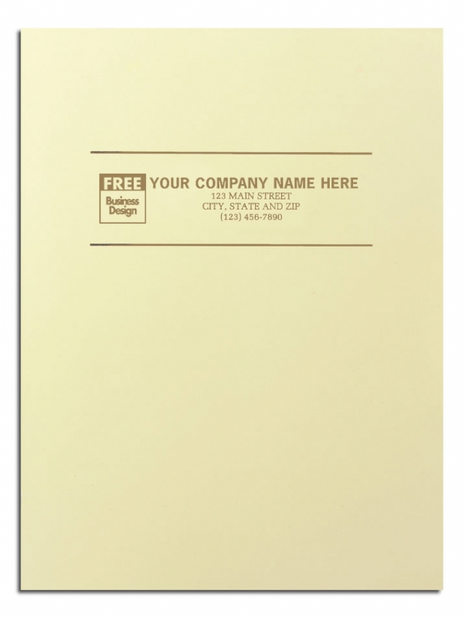 Custom Presentation Folders - Glossy Ivory