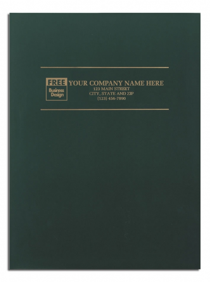 Custom Presentation Folders - Green Glossy