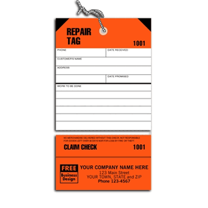 Bright Orange Repair Tags