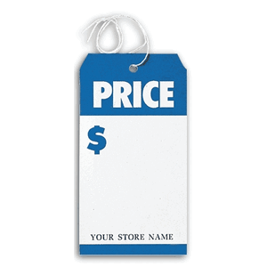 Large Blue & White Price Tags