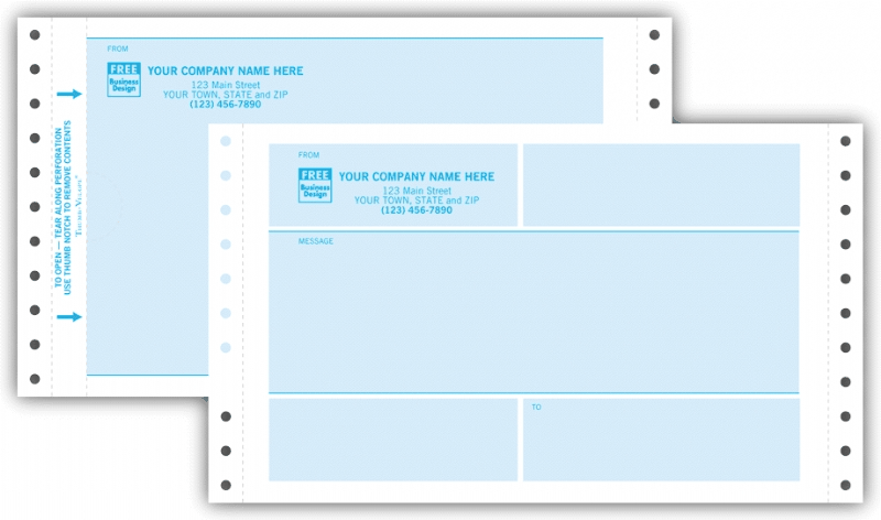 Continuous One-Way Self Mailer - Plain