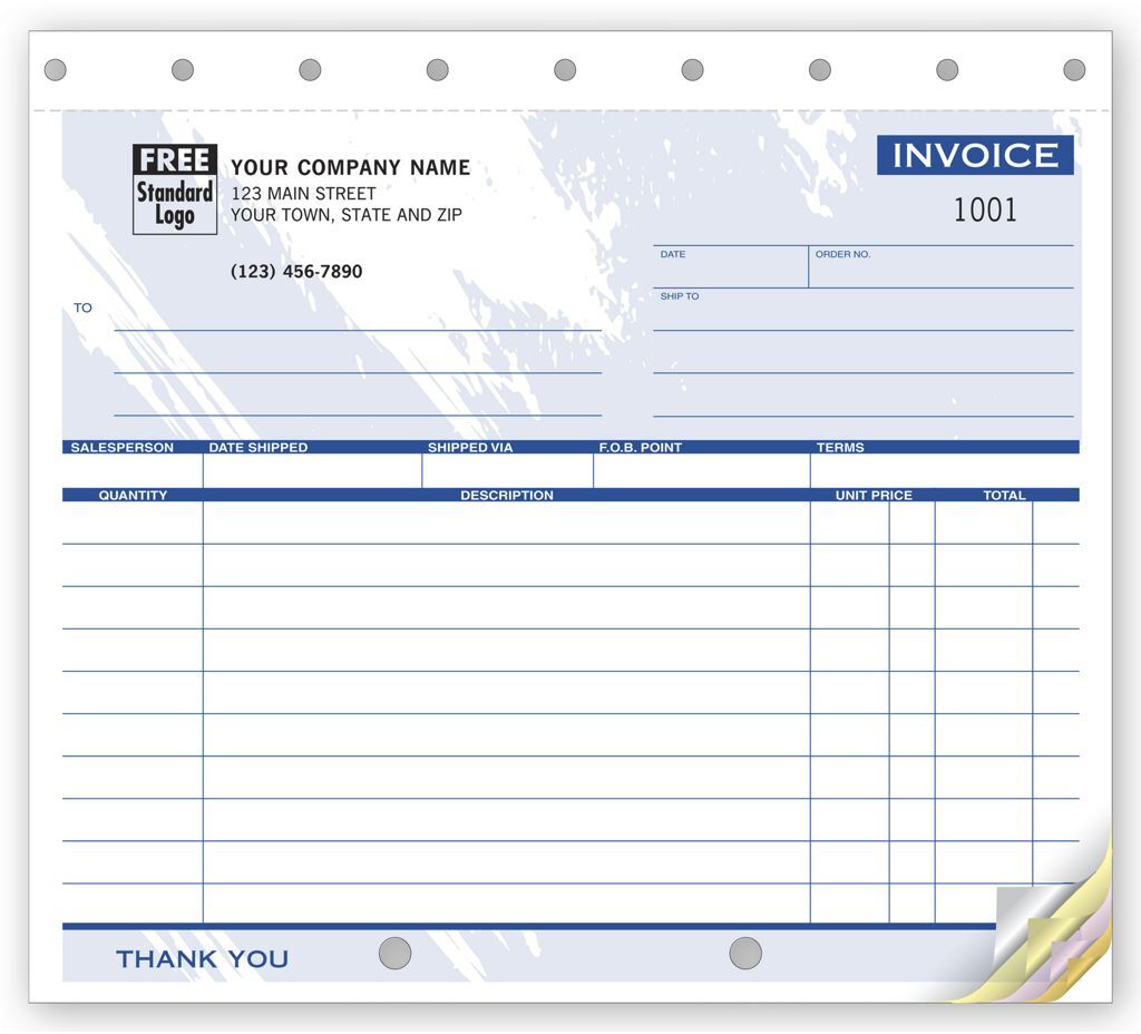 105T - Compact Invoices with Colored Background