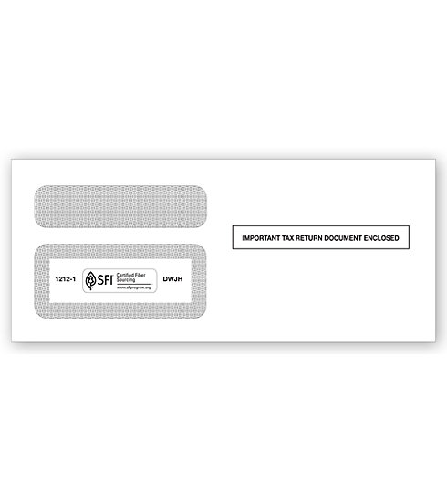 1099 Tax Form Envelopes - Double Window