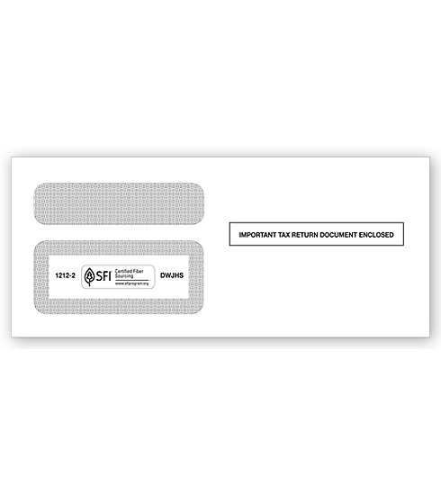 1099 Tax Form Envelopes - Double-Window, Self-Seal