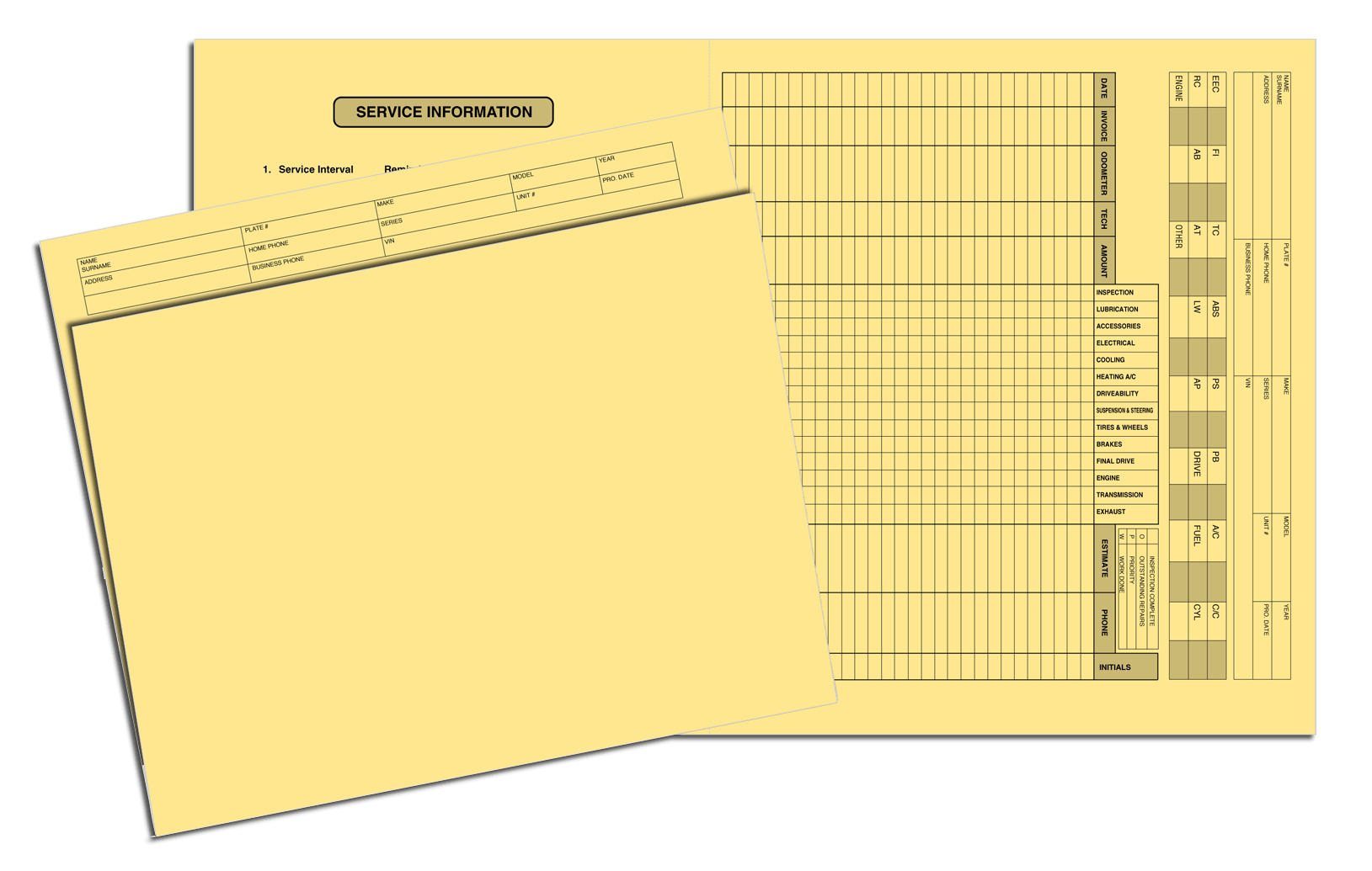 Automotive Folders | Vehicle Maintenance File Folders