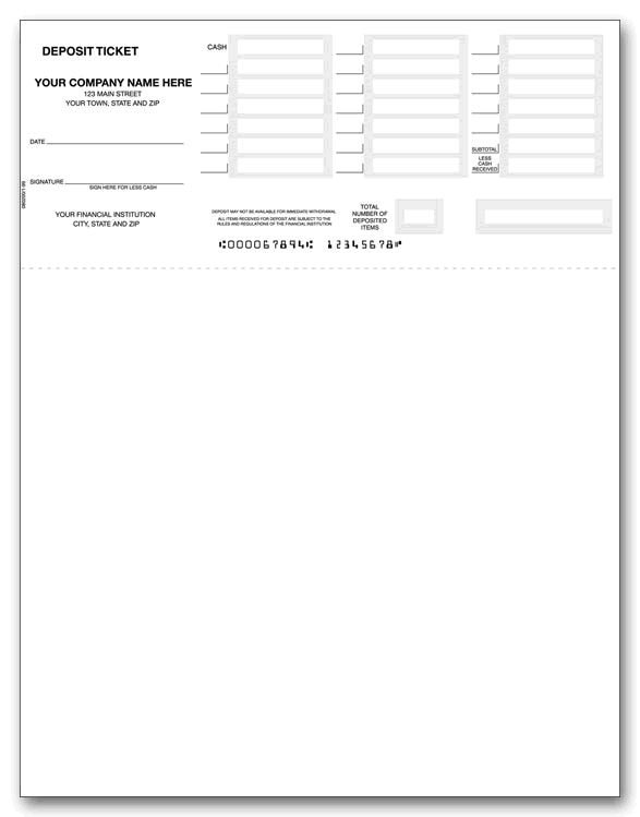 Quickbooks® Deposits