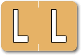 Sycom®/Barkley® Individual End-Tab Labels - Letter L