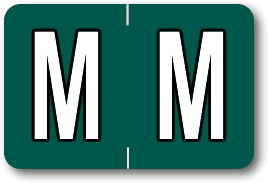 Sycom®/Barkley® Individual End-Tab Labels - Letter M