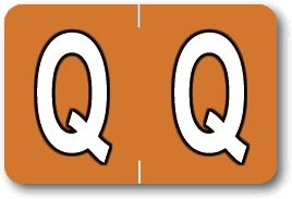 Sycom/Barkley End Tab Labels - Letter Q