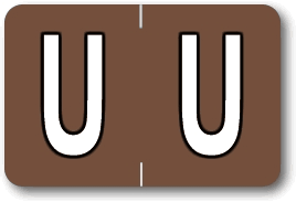 Sycom® Compatible End-Tab Labels - Letter U