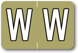 Sycom®/Barkley® Individual End-Tab Labels - W