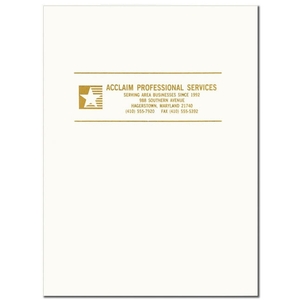 Custom Presentation Folders - White Glossy