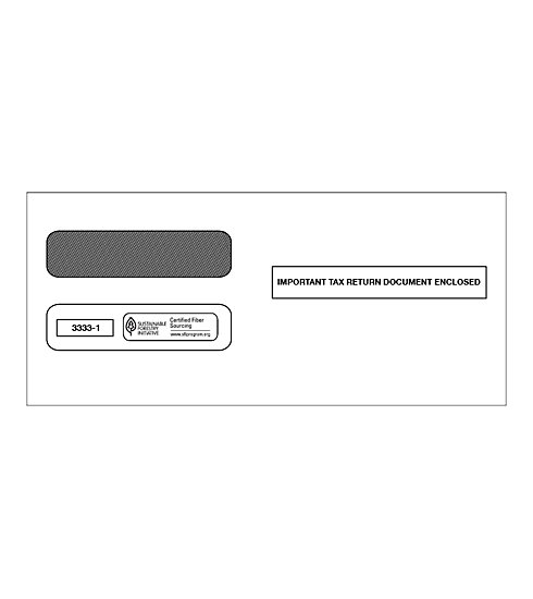 Laser W-2 Tax Envelopes - Double-Window 