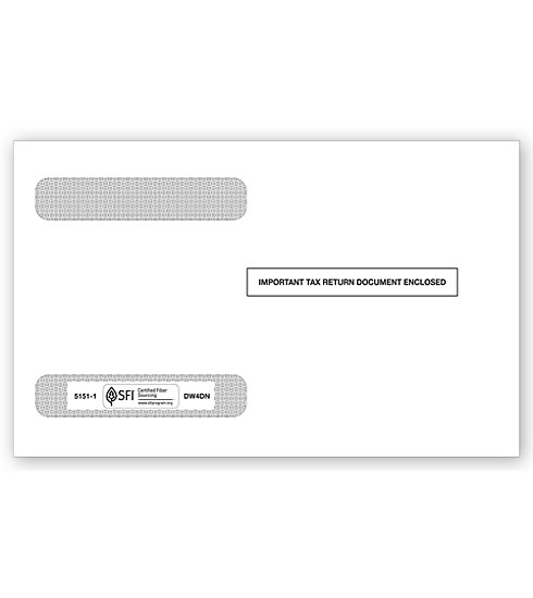 W-2 Tax Envelopes - Double-Window - Horizontal, 4-Up