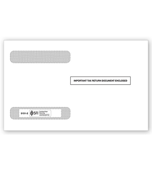 W-2 Tax Envelopes - Double-Window 