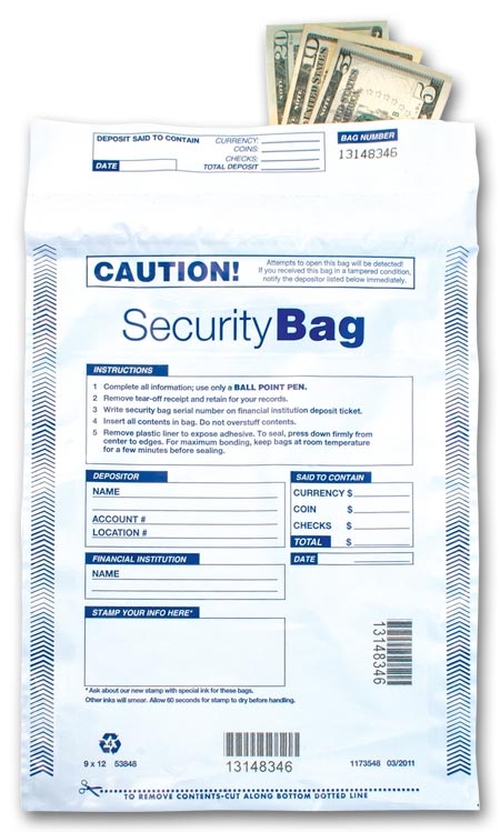 Opaque Deposit Bags - Single Pocket