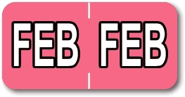 Sycom Compatible Month-Aging Labels - February