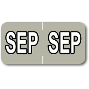 Sycom® Compatible End-Tab Month-Aging Labels - September