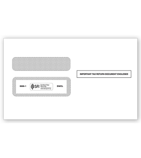 W-2 Tax Envelopes - Double-Window 