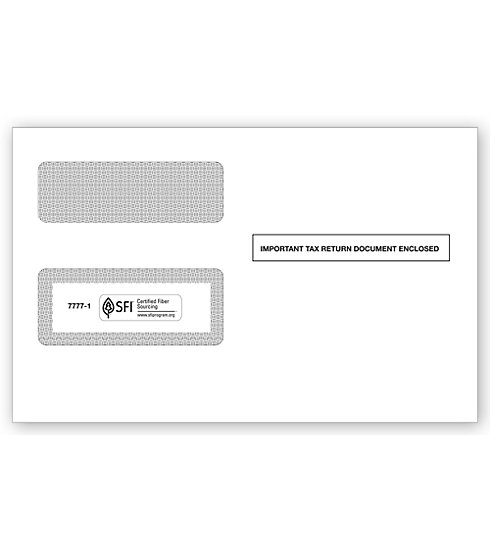 1099 Tax Form Envelopes - Double-Window