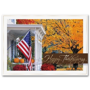 H2665, Personalized Thanksgiving Cards -  Golden Days