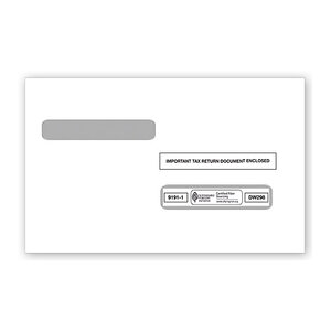 W-2 Tax Envelopes - Double-Window, 4-Up 